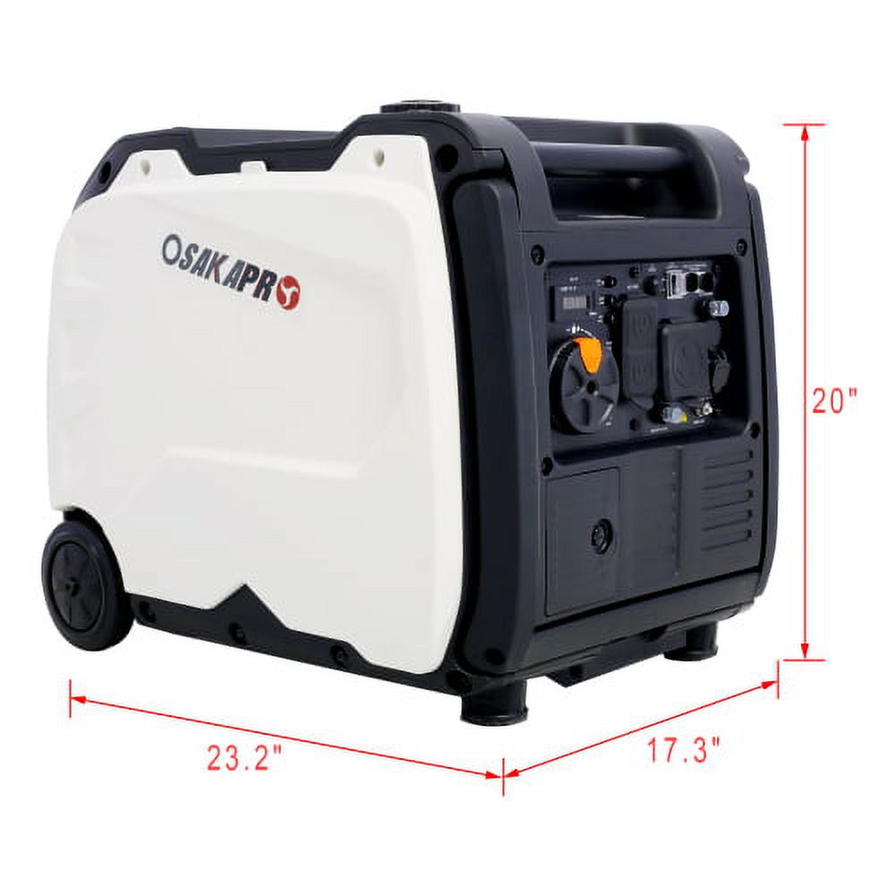 Eltpower Super Quiet Inverter Generator 4500w Gas Portable Generator Electric Start Foldable Handle with Wheel 212cc