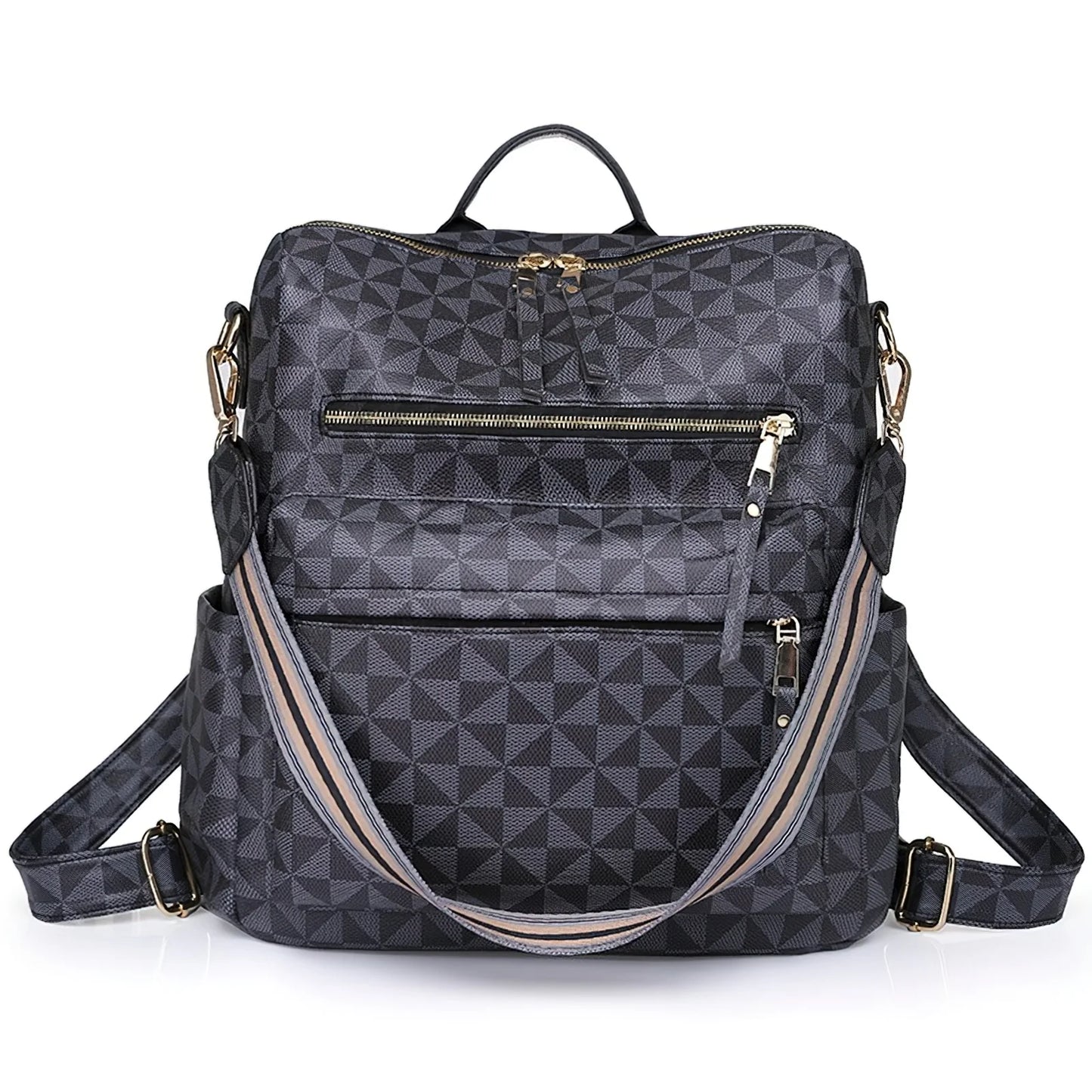 YOMYM Womens Backpack Purse Leather Travel Fashion Convertible Large Ladies College Shoulder Bag
