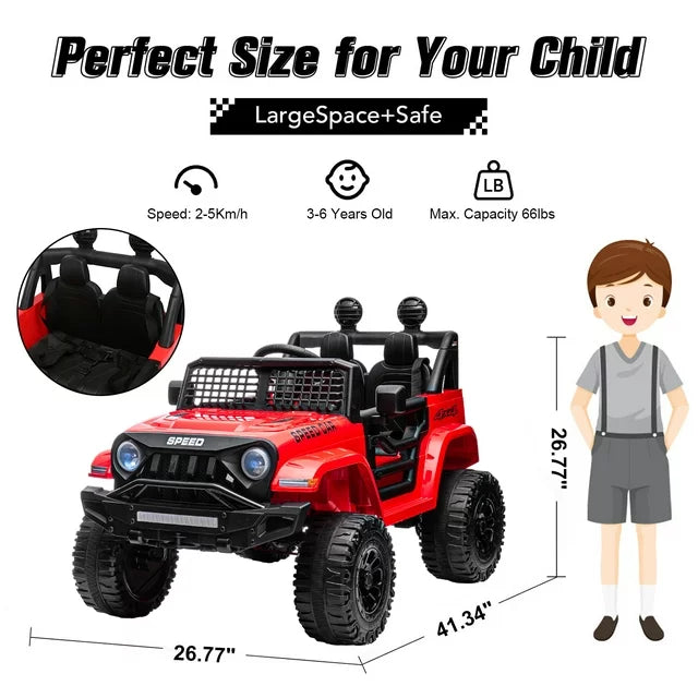 ZOGYMOZ 12V 7Ah Licensed Ride on Car for Kids Ages 3-6, Electric Car Ride on Toys with Parent Remote