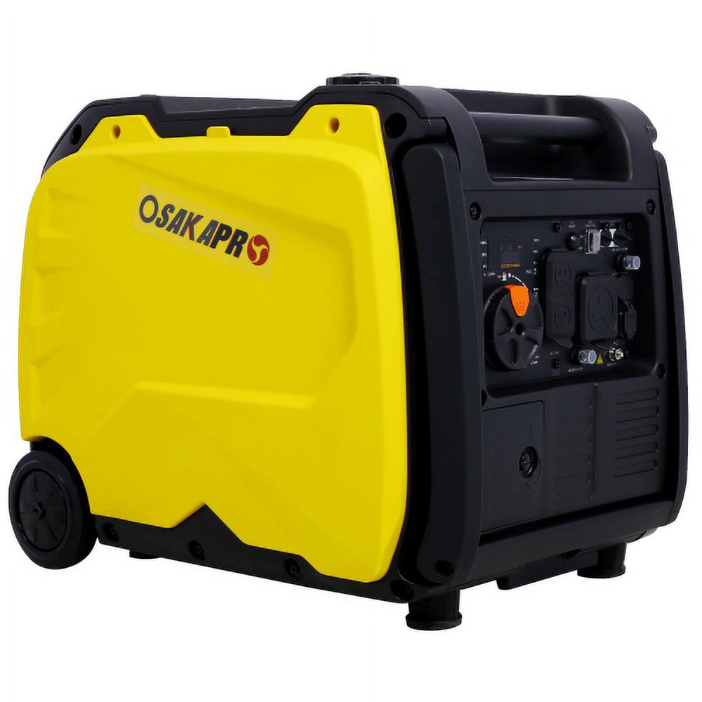 ELTPOWER Super quiet Inverter Generator 4500w portable generator electric start foldable handle with wheel 212cc Yellow
