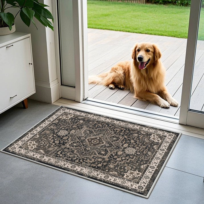 TECHVIDA Kitchen Rugs 3 Piece,Kitchen Mats for Floor, Non-Slip Machine Washable Rugs, Boho Farmhouse Hallway Doormat for Holiday
