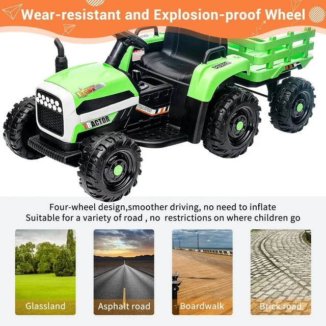 12V Kids Ride On Cars Truck, Powered Ride on Toy Car,3 Speeds Motorized Vehicles, Ride on Toys with Remote Control for Kids,