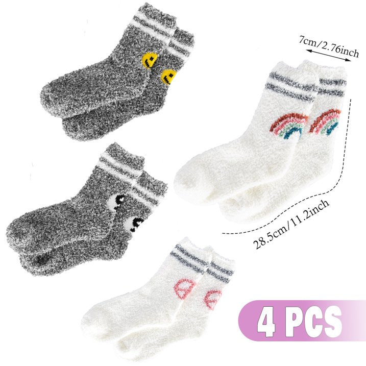 YOMYM Fuzzy Socks for Women Socks Sleep Winter Fluffy Socks