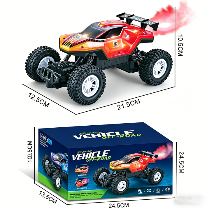 ZOGYMOZ Remote Control Car, 1:18 Scale Rc Cars, 2.4 GHz All-Terrain RC Truck, 25KM/H Off-Road Vehicle with 2 Rechargeable Battery