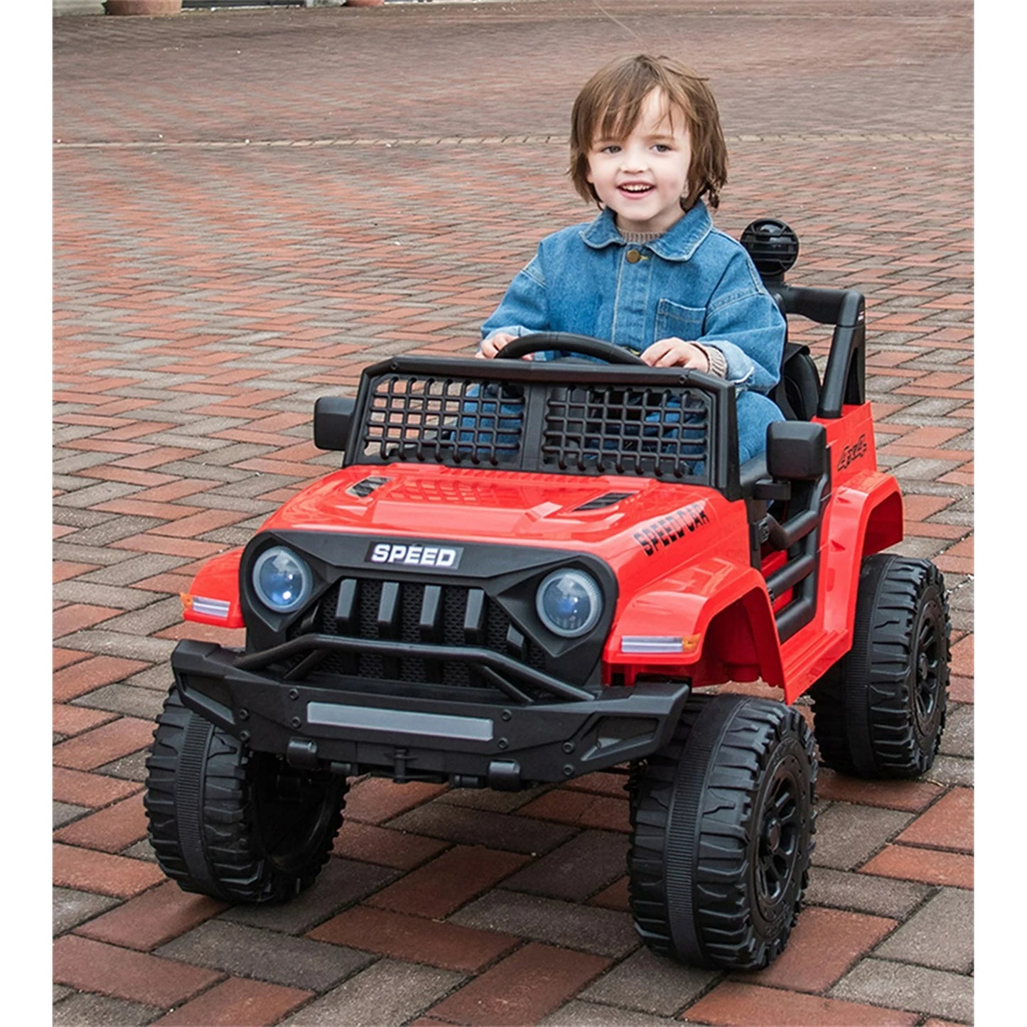Spoway 12v Ride on Truck Car for Kid,Electric Car for Children,with Remote,Red