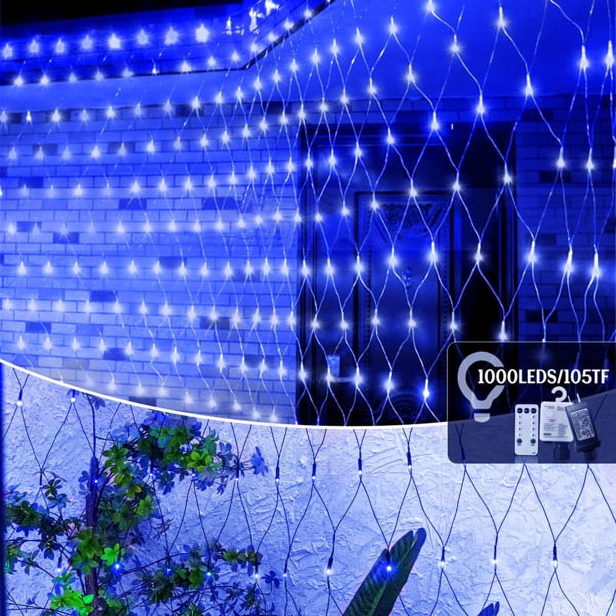 Cheelom Christmas Holiday Party Mesh Net Light 360 LED with 8 Modes Remote Connectable for Garden Bushes Indoor Outdoor Curtain Fairy Wall Party Wedding Xmas Decorations Clearance Sale