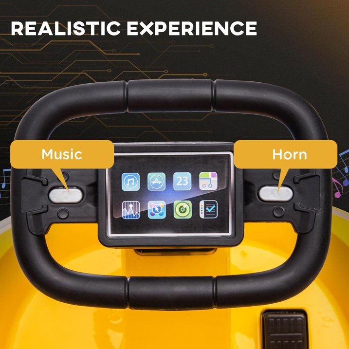 HNH 6V Bumper Car for Toddlers with Remote Control, Ride on Electric Go Kart for Kids, Electric Ride on Toys for Kids, Music Play, Lights