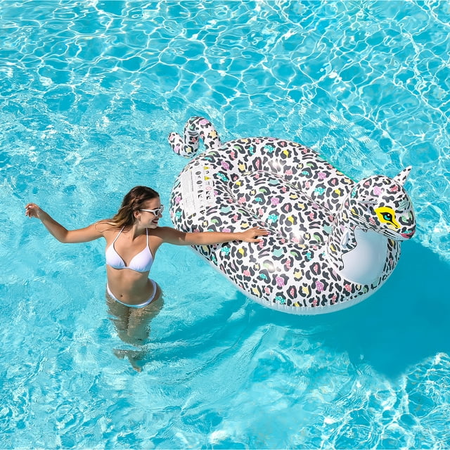 HNH Giant Inflatable Pool Float,Floatie Ride On with Fast Valves, Large Blow up Summer Beach Swimming Pool Party Lounge Raft Decorations Toys Kids Adults