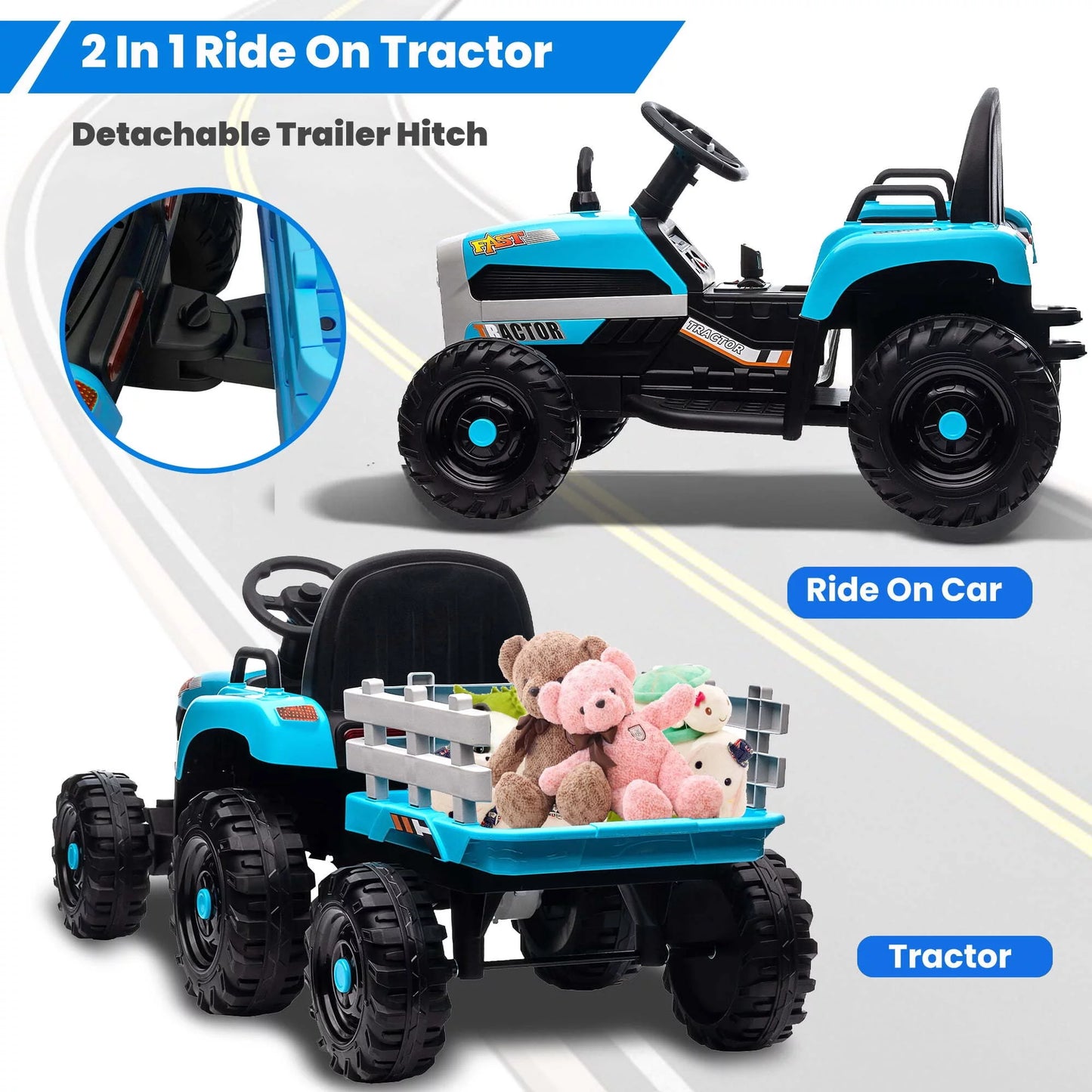 Spoway 12 V Kids Ride on Car with Remote Control, Electric Car for Kids, 3 Speed Adjustable