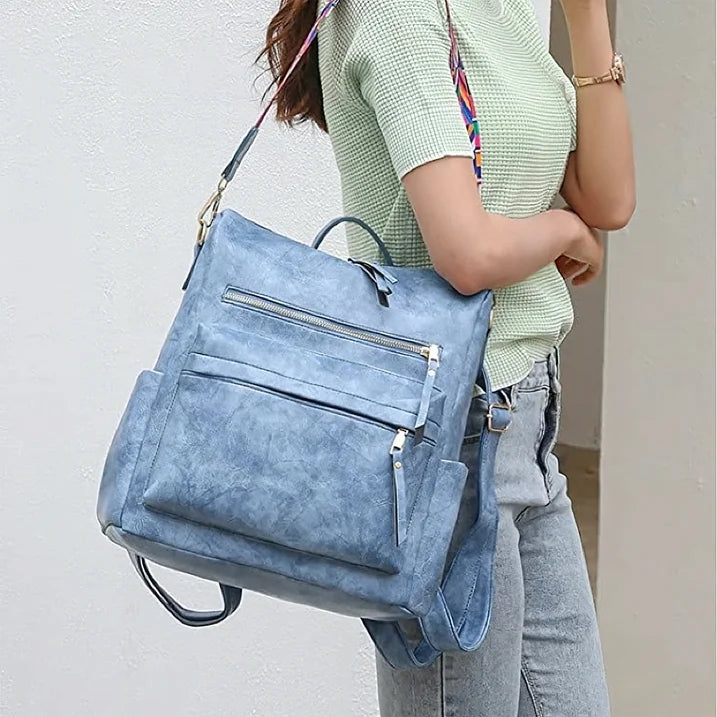 YOMYM Backpack Purse for Women Fashion Multipurpose Design Handbag Ladies Shoulder Bags