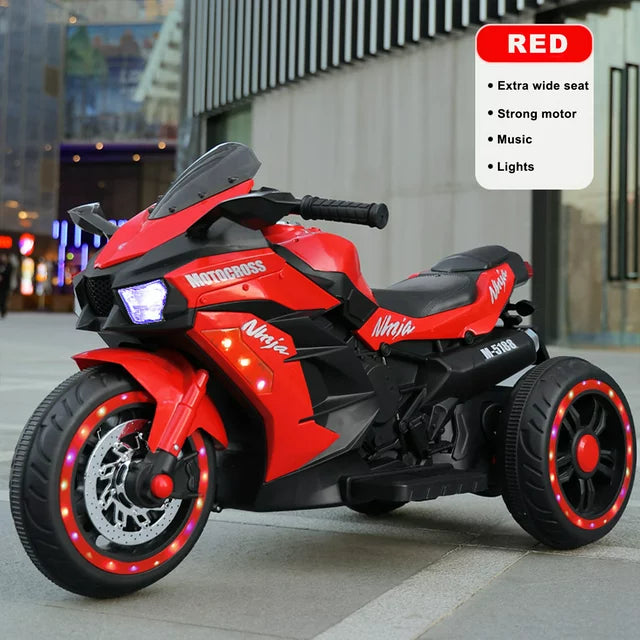 YOMYM 12V Ride On Motorcyle Kids Rechargeable Motorcycle Kids Motorcyclewith Training Wheels