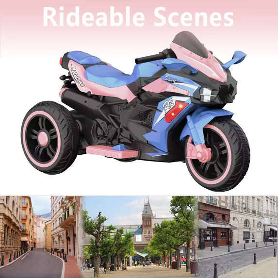 ProToys 12V Kids Motorcycle with Remote Control,Electric Motorbike Ride on Toy,Motorcycle for Kids 3-6 Years Old