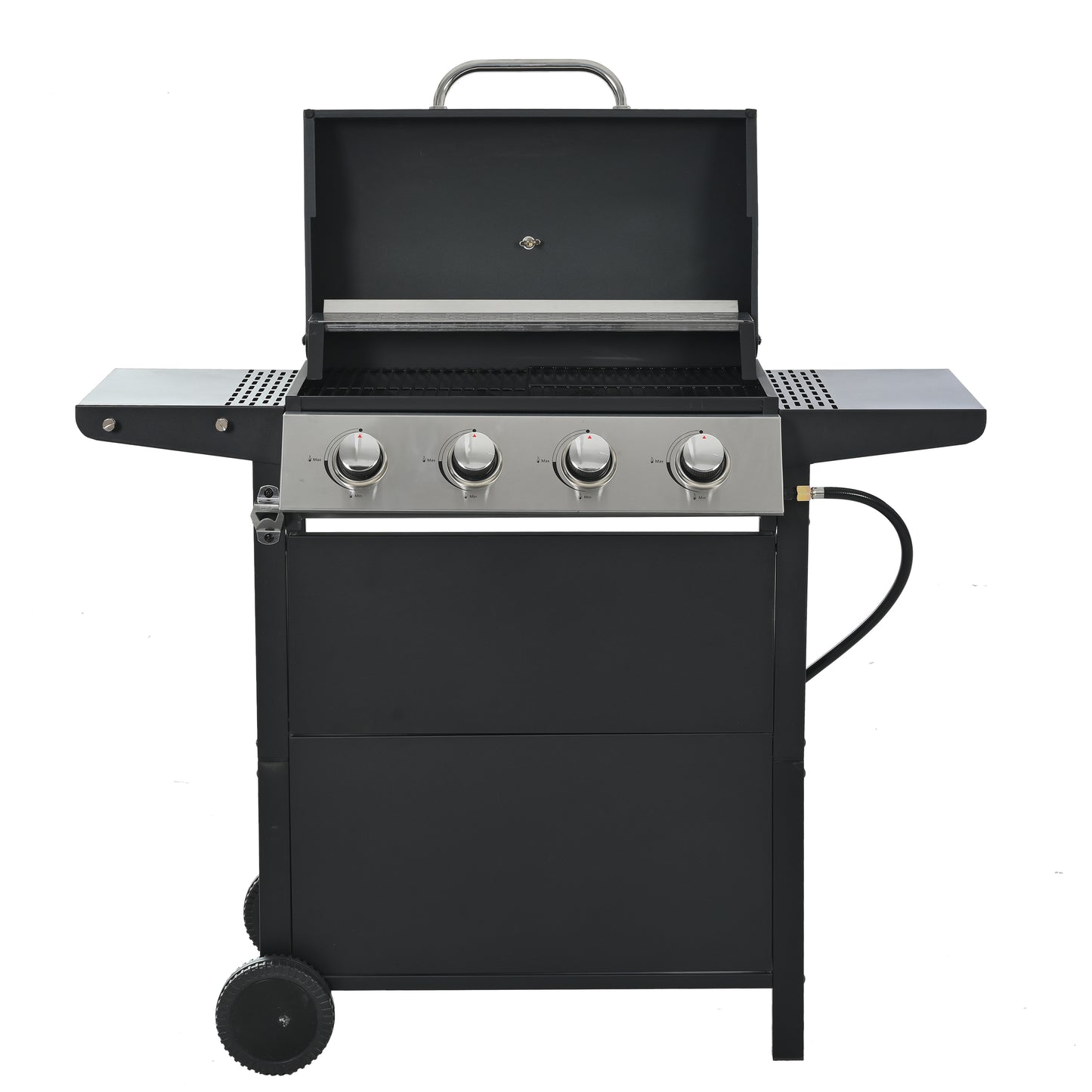 Cheelom Portable 4 Burner Barbecue Propane Grill Outdoor grill Stainless Steel Gas Grill 34200 BTU Black