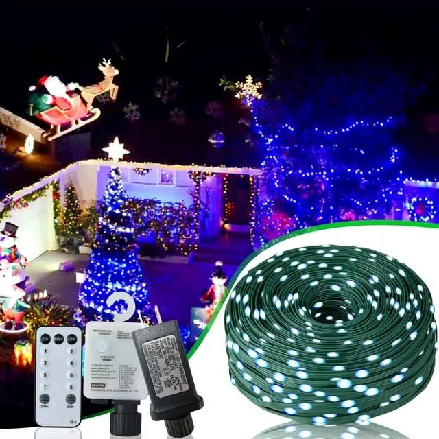 Cheelom Rope Party Decoration Lights Christmas Icicle Lights Outdoor Indoor 328 ft 1000 Led 8 Modes Timer Memory Function IP 67 Waterproof Clearance Sales