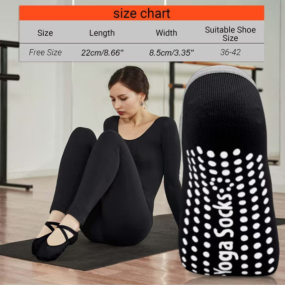 YOMYM Grip Pilates Socks for Women Yoga Socks with Grips Open Top Non Slip Grippy Socks for Barre, Ballet, Barefoot Workout