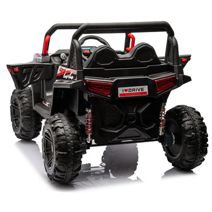 WUBEN 12V 7A Kids Ride On car, Powered Ride on Truck Car with Remote Control, Electric Off-Road UTV Vehicle with Spring Suspension,2 Speeds,Led Lights,Safety Belt,Bluetooth