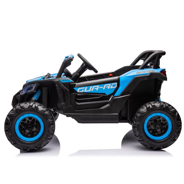 WUBEN 12V Ride on Car with Remote Control, Off-Road Ride On UTV with High-Low Speed Switch, Battery Powered Electric Vehicle for Kids with Music