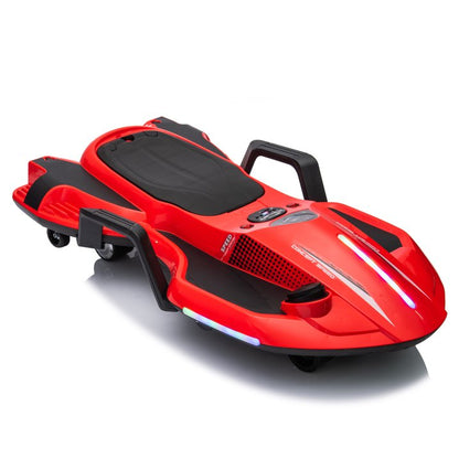 HNH 24V Ride on Toy for Big Kids, Ride on Drift Car with Helmet, Knee Pads,Elbow Pads,Tail light, Spray，6.9 Mph