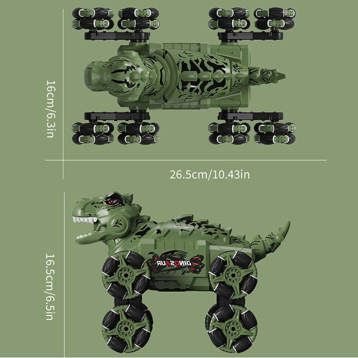 HNH 8WD Monster Truck Toys, Dinosaur Remote Control Car for Boys Age 3-12, Stunt RC Cars with Spray&Light, Christmas Birthday Gifts