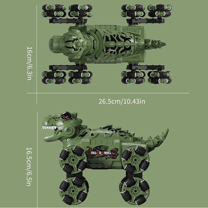 HNH 8WD Monster Truck Toys, Dinosaur Remote Control Car for Boys Age 3-12, Stunt RC Cars with Spray&Light, Christmas Birthday Gifts