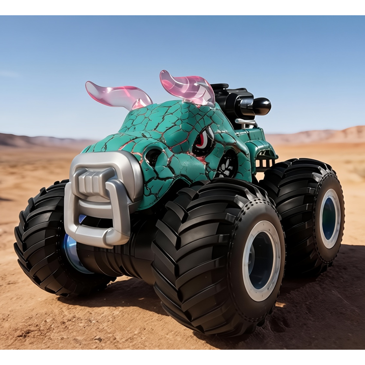 HNH Rc Monster Truck, 1:18 Scale, All Terrain Remote Control Car, Rechargeable Electric Toy, Kids 4-12 Years (2 Batteries)