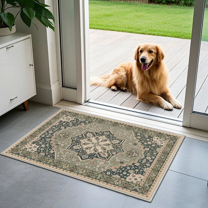 TECHVIDA Kitchen Rugs 3 Piece,Kitchen Mats for Floor, Non-Slip Machine Washable Rugs, Boho Farmhouse Hallway Doormat for Holiday
