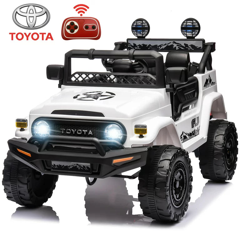 HNH 12V Toyota FJ40 Electric Car for Kids,Ride on Truck for Boys Girls with Remote Control