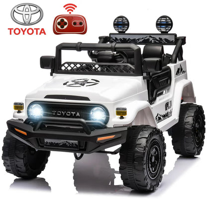 HNH 12V Toyota FJ40 Electric Car for Kids,Ride on Truck for Boys Girls with Remote Control