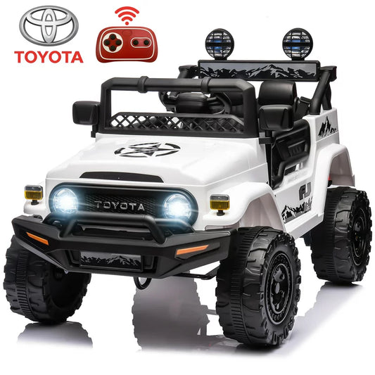 HNH 12V Toyota FJ40 Electric Car for Kids,Ride on Truck for Boys Girls with Remote Control