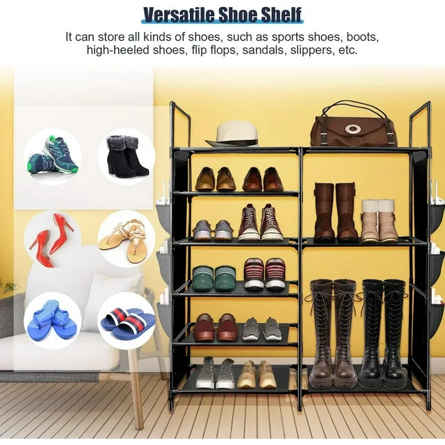 TECHVIDA Shoe Rack 6 Tier Shoe Shelf Shoe Storage, 35 Pairs Shoe Organizer for Entryway,Stackable Shoe Holder Shoe Stand