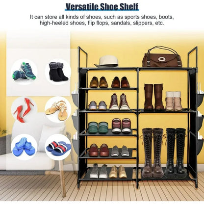 TECHVIDA Shoe Rack 6 Tier Shoe Shelf Shoe Storage, 35 Pairs Shoe Organizer for Entryway,Stackable Shoe Holder Shoe Stand