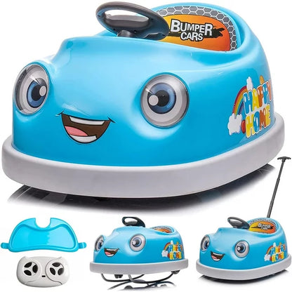 HNH 12V 3 in 1 Bumper Car for Kids,Toddlers Ride on Toys with Remote Control,Bluetooth,Music,3Mph