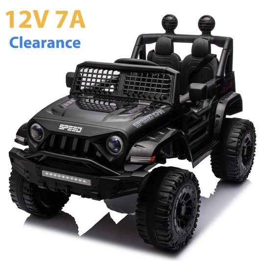 12V Kids Electric Ride On Car with Remote Control, 3 Speeds Powered Kids Truck Car with LED Lights, USB, MP3