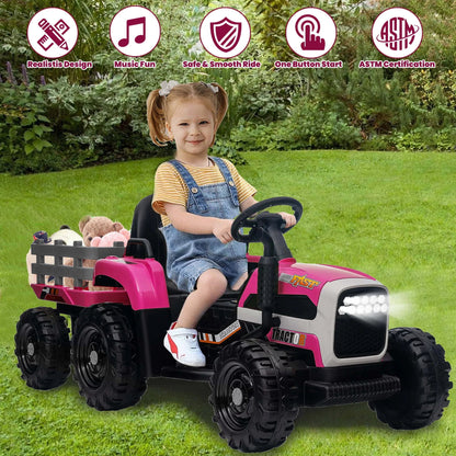 12V Kids Ride on Motorcycle Battery Powered Electric 4 Wheels Motorcycle with Lights