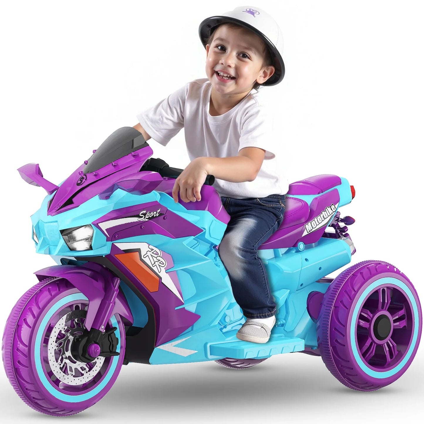 HNH 12v Kids Ride on Motorcycle for Christmas, Electric Kids Motorcycle, Battery Powered Motorcycle for 3-6 Years Old