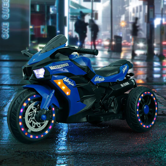 12V Motorcycles for Kids Kids Motorcycle with Bluetooth Ride on Motorcycle for Child (Blue)