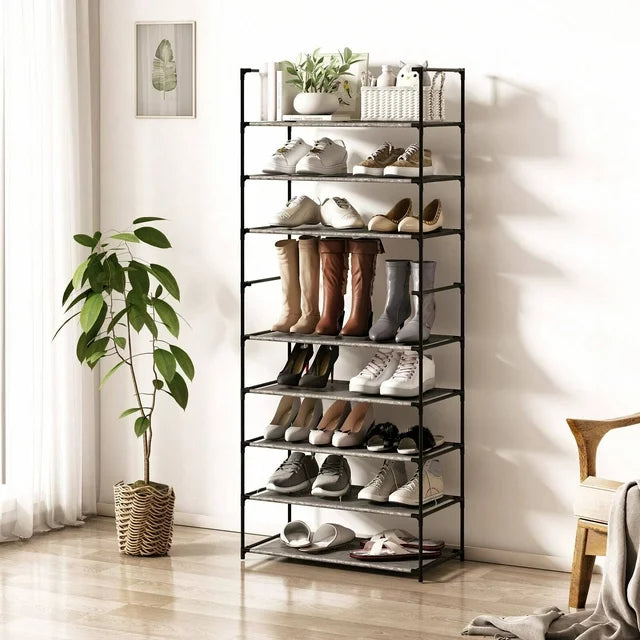 Techvida 10 Tiers Shoe Rack,Shoe Rack Storage Organizer,30 Pairs for Entryway,Shoe Stand Shoe Cabinet,Stand Shoe Cabinet Shoe Storage Organizer Black