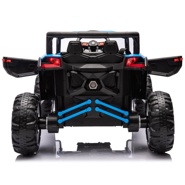 WUBEN 12V Ride on Car with Remote Control, Off-Road Ride On UTV with High-Low Speed Switch, Battery Powered Electric Vehicle for Kids with Music