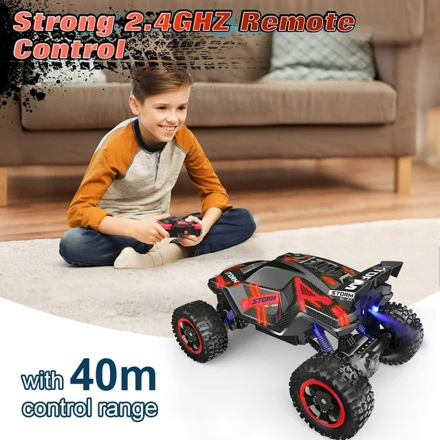 HNH 1:16 All Terrain RC Car,High Speed off-Road Monster Truck with Spray Function,20+ Km/h Remote Control Car for Child