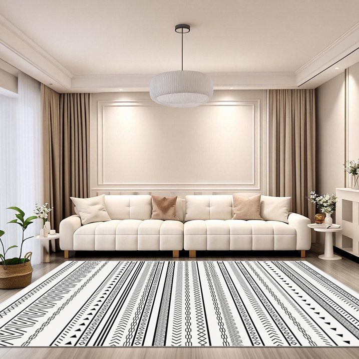 FoxHouse Large Living Room Area Rug 5x7,Modern Non-Slip Floor Carpet, Soft Machine Washable Rugs,Wool Rugs for Bedroom Zebra