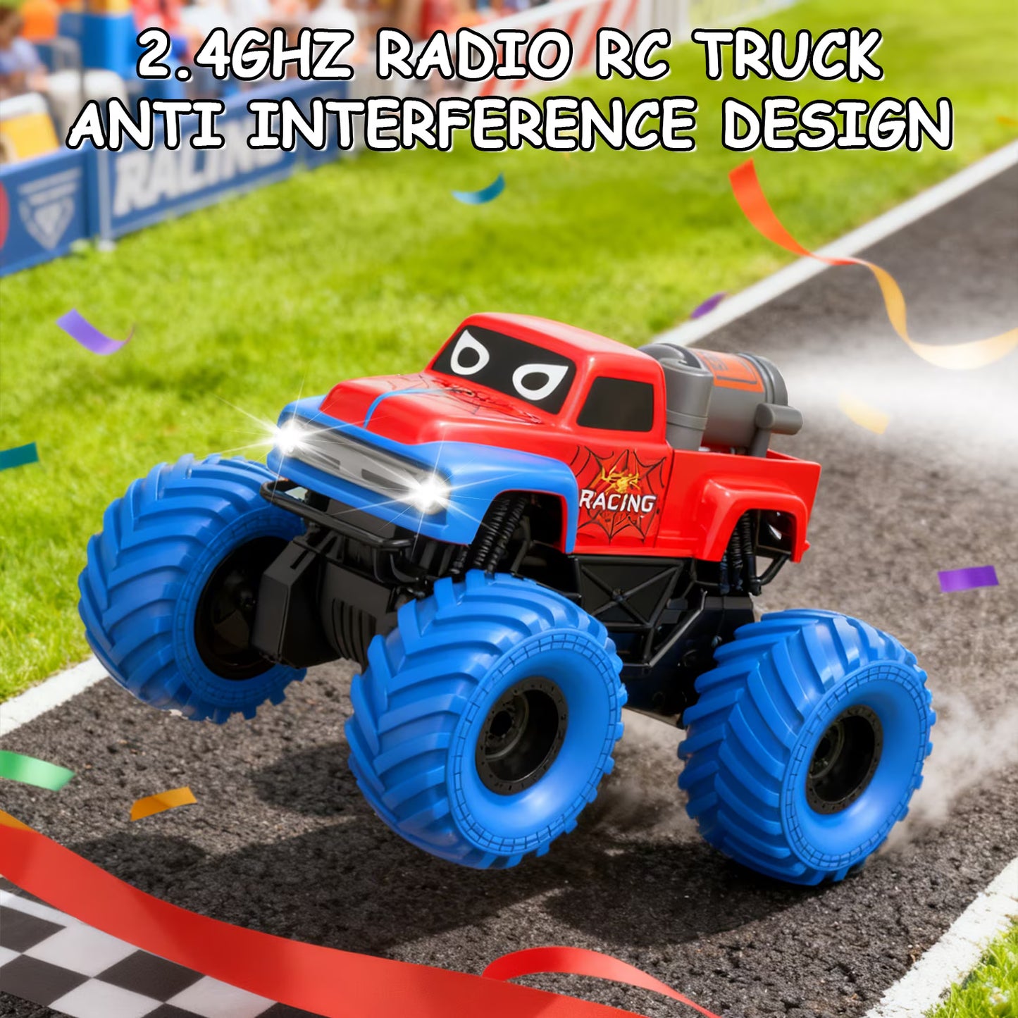 ZOGYMOZ 1:16 Waterproof Rc Car, Amphibious Remote Control Car, 4WD All Terrain Off-Road Monster Truck Toy for Kids Gifts Presents
