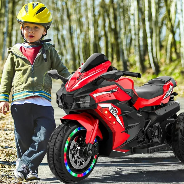 Ride on Toys 12v Electric Battery Powered Ride on Motorcycle for Kids with 3 Wheels