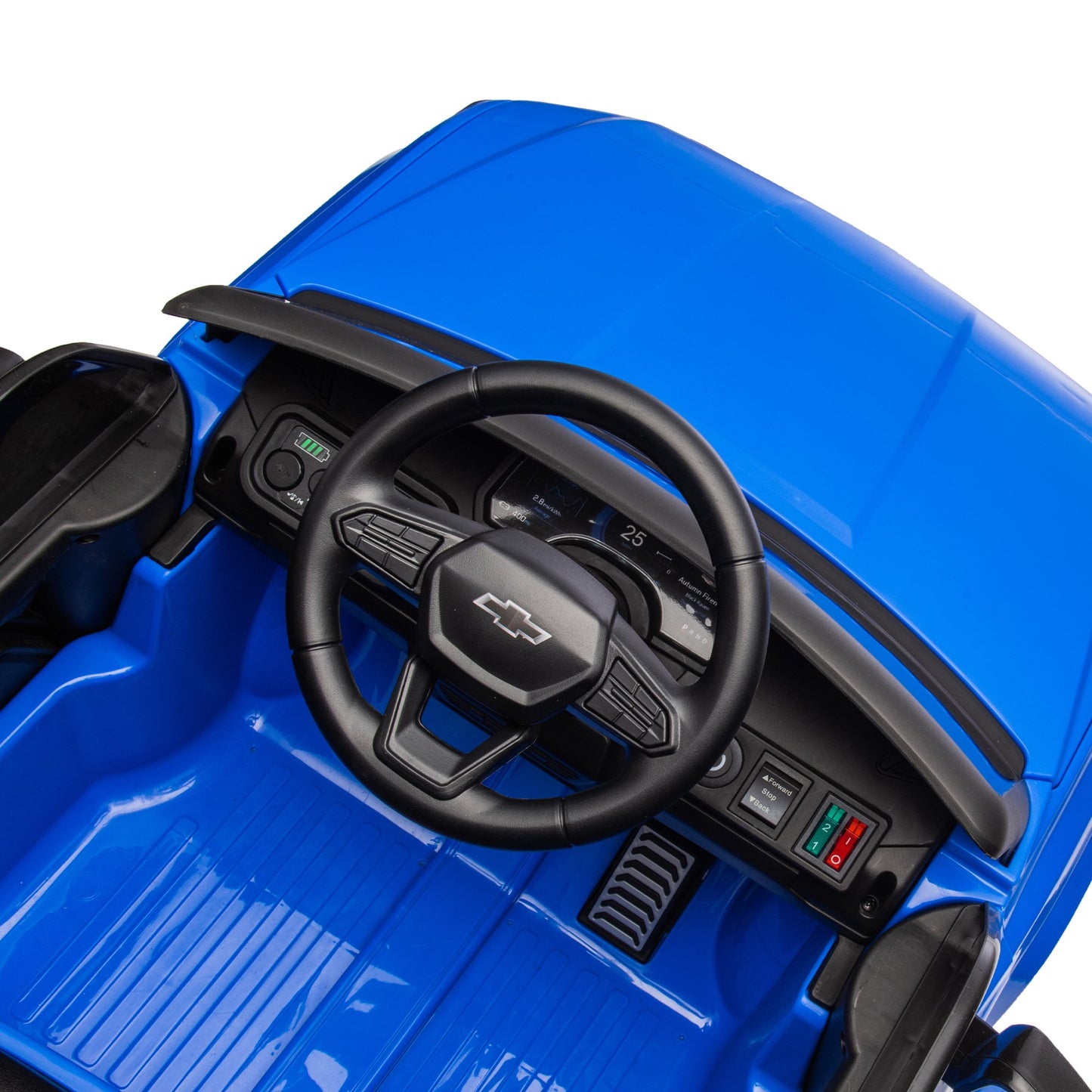 Licensed Chevrolet Silverado Electric Truck for Kids, 12V Ride on Car with Control, LED Lights, Bluetooth, Music,USB, Aged 2-6 Years,Blue
