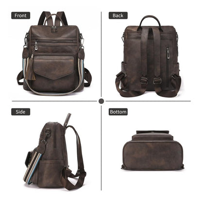 HONGLONG Women's Backpacks Purses Multipurpose Design Handbags Shoulder Bags PU Leather Travel Bags Backpacks