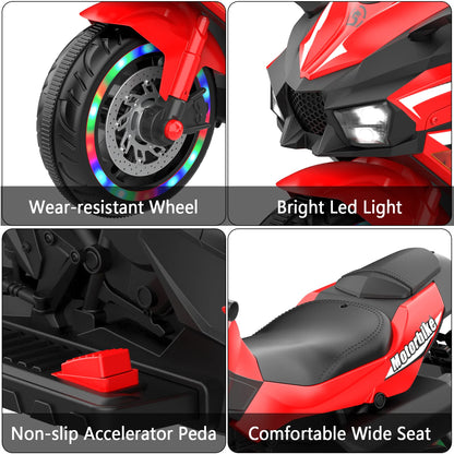 Zogymoz 12V Ride on Motorcycle with Training Wheels, Kids Motorcycle Ride on for 3-6 Years,Powered Ride-ons Toy Gifts