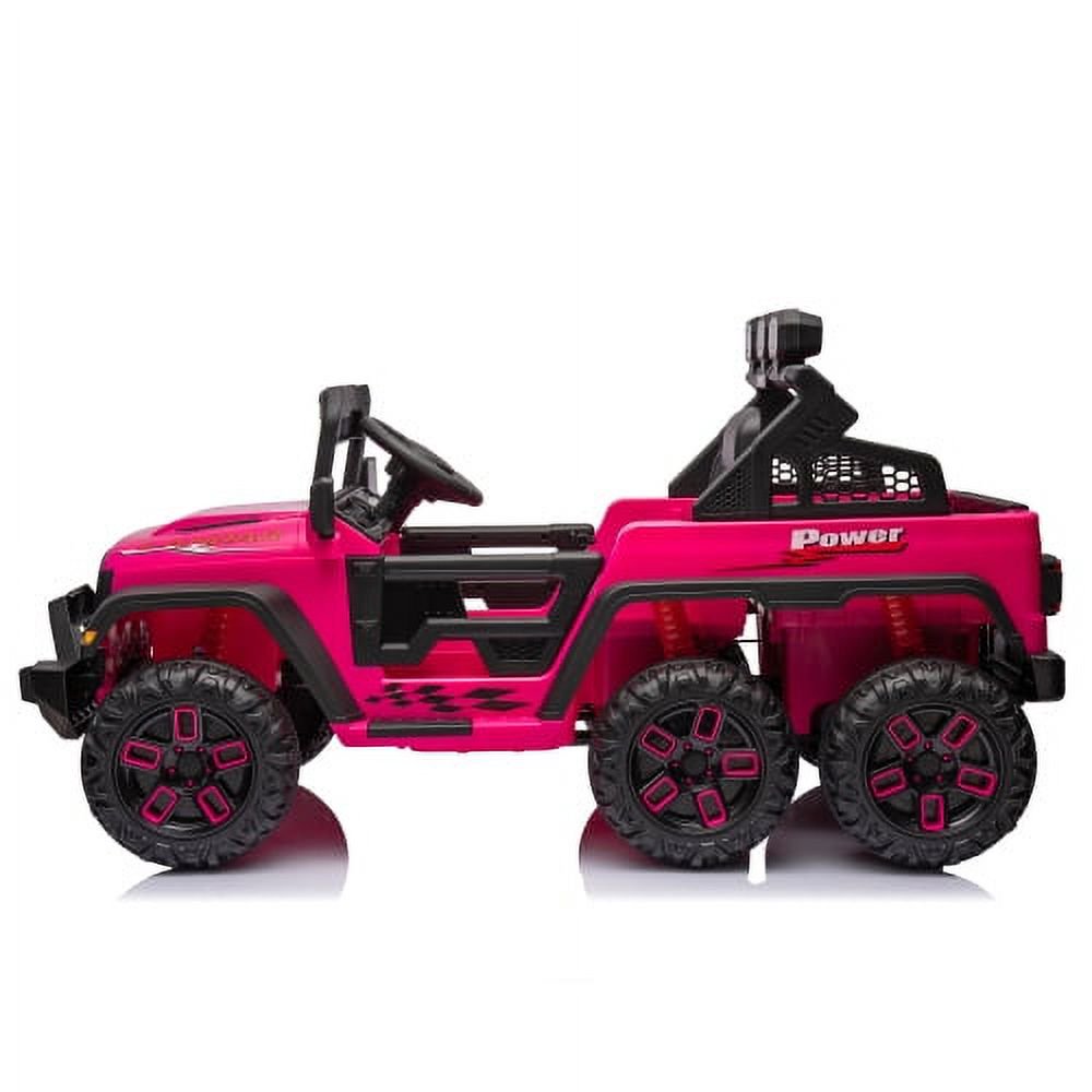 24V Ride on Large PickUp Truck Car for Kids,Ride On 4WD Toys with Remote Control,Pink,3-8 years old
