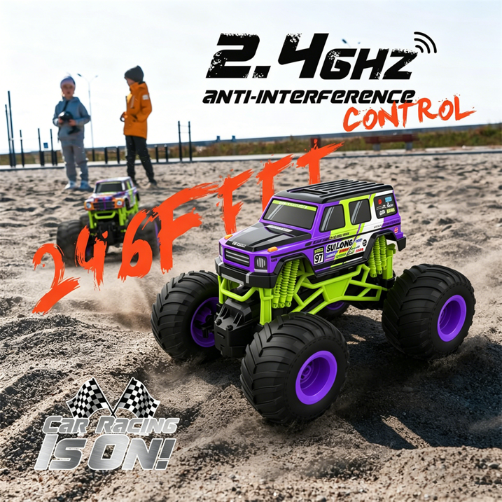 HNH 1:16 RC Cars RC Crawlers, Off Road RC Monster Truck, 2.4GHz 20 Km/h Fast All Terrain Remote Control Car for Boys Girls Ages 4-12, Cool Gift Toy for Kids