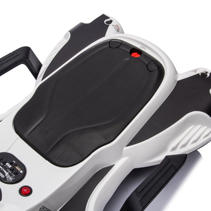 HNH 24V Ride on Toy for Big Kids, Ride on Drift Car with Helmet, Knee Pads,Elbow Pads,Tail light, Spray，6.9 Mph