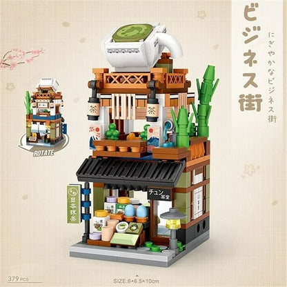 ZOGYMOZ 379Pcs Japanese Street Building Blocks Set, Mini Bricks Construction Building Toy for Kids and Adults,Simulation Architecture Creative Model Blocks
