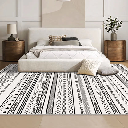FoxHouse Large Living Room Area Rug 5x7,Modern Non-Slip Floor Carpet, Soft Machine Washable Rugs,Wool Rugs for Bedroom Zebra